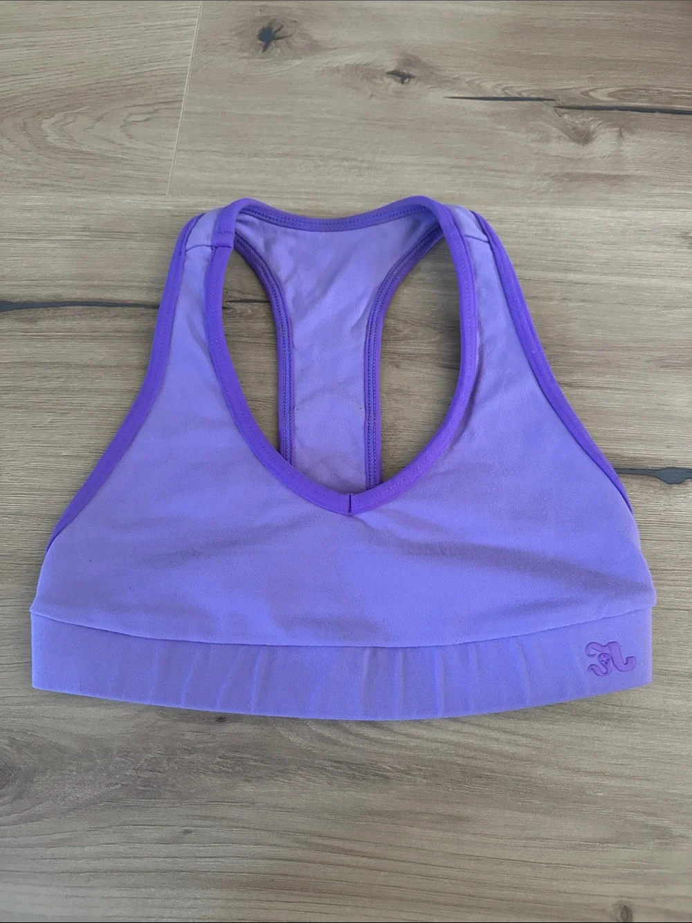 Lavender Racerback Sports Bra - Supportive Seamless Design